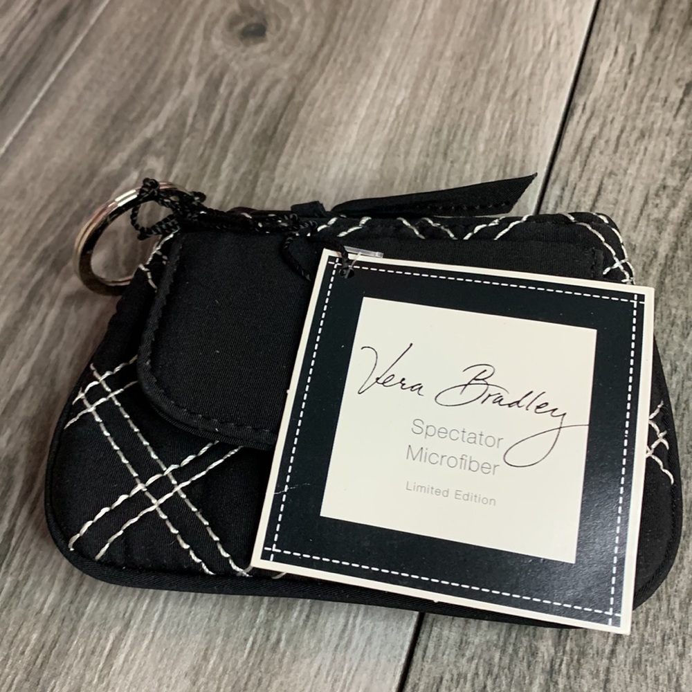 NWT Vera Bradley Microfiber Coin Purse in Black